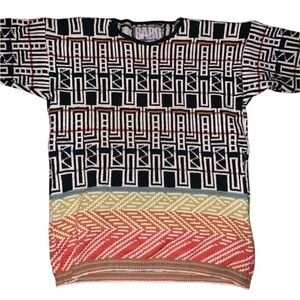 Babo 100% cotton knit  hand loomed in the USA sweater. One size